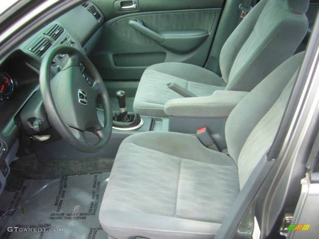 Gray Interior 2004 Honda Civic LX Sedan Photo #56737799