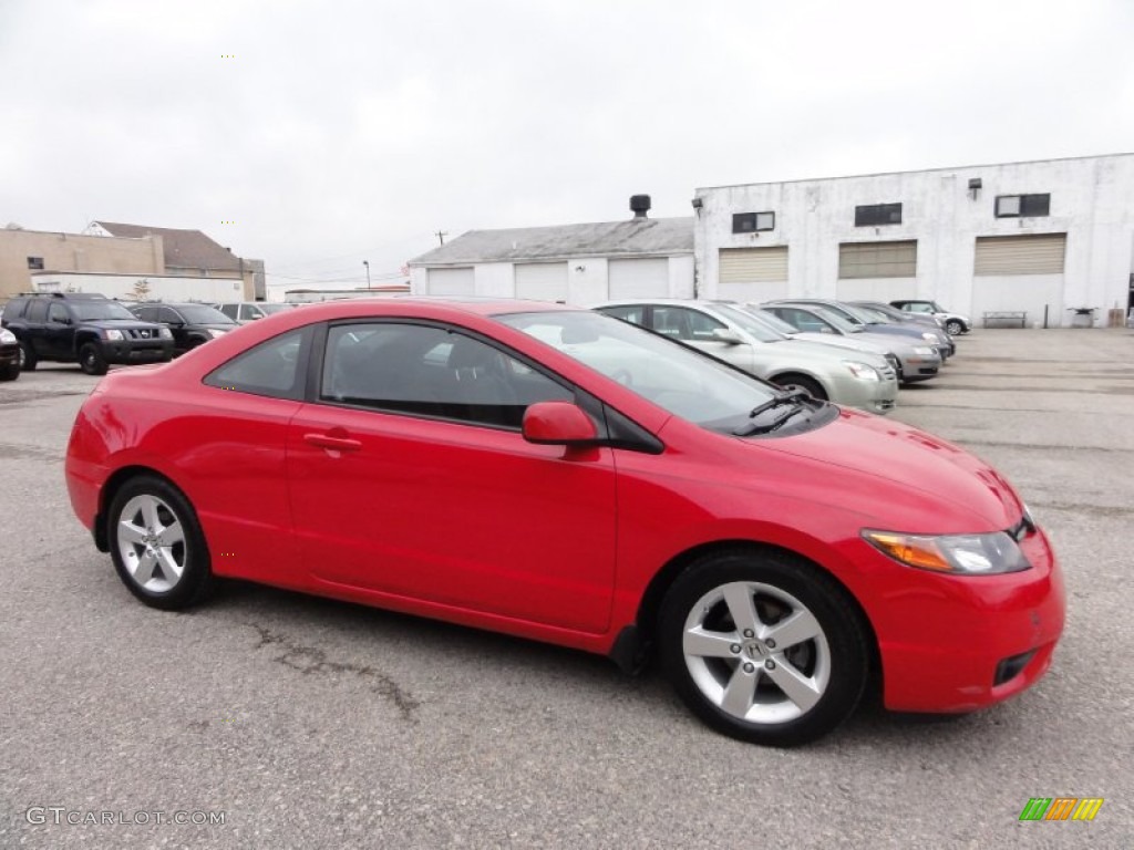 2008 Civic EX Coupe - Rallye Red / Black photo #6