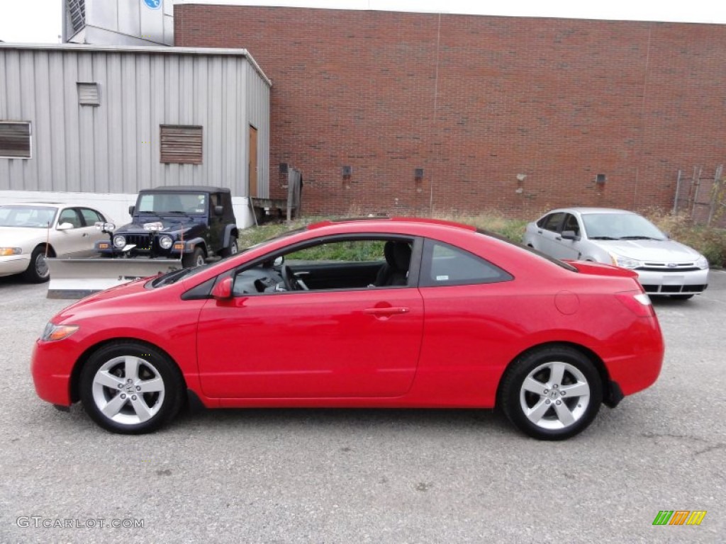 2008 Civic EX Coupe - Rallye Red / Black photo #11