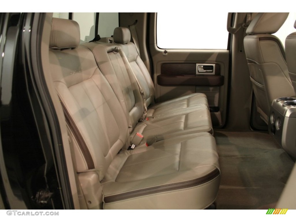 2009 F150 Platinum SuperCrew 4x4 - Black / Medium Stone Leather/Sienna Brown photo #32