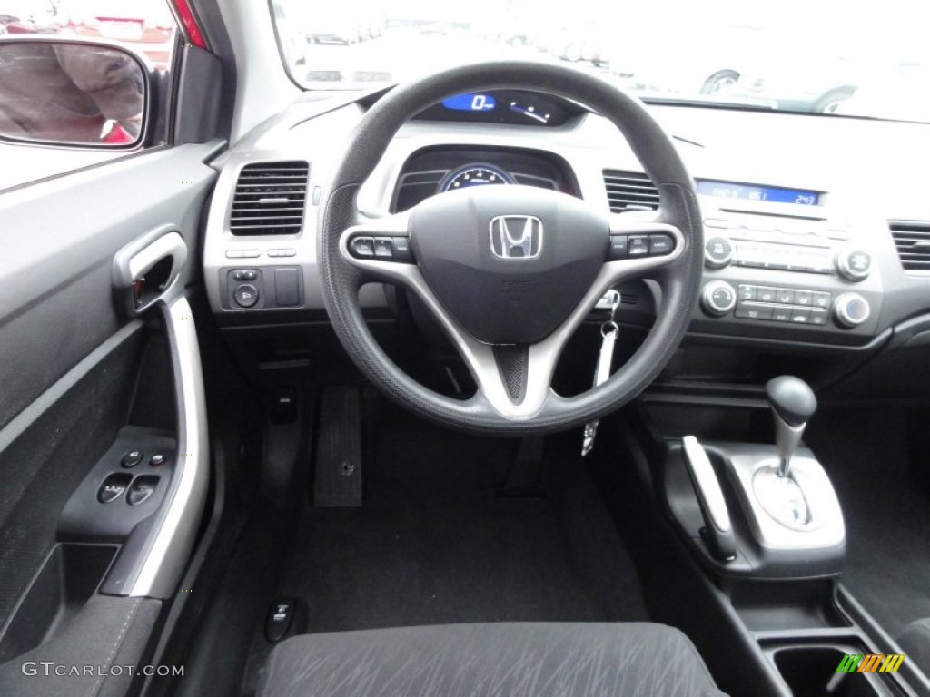 2008 Civic EX Coupe - Rallye Red / Black photo #36