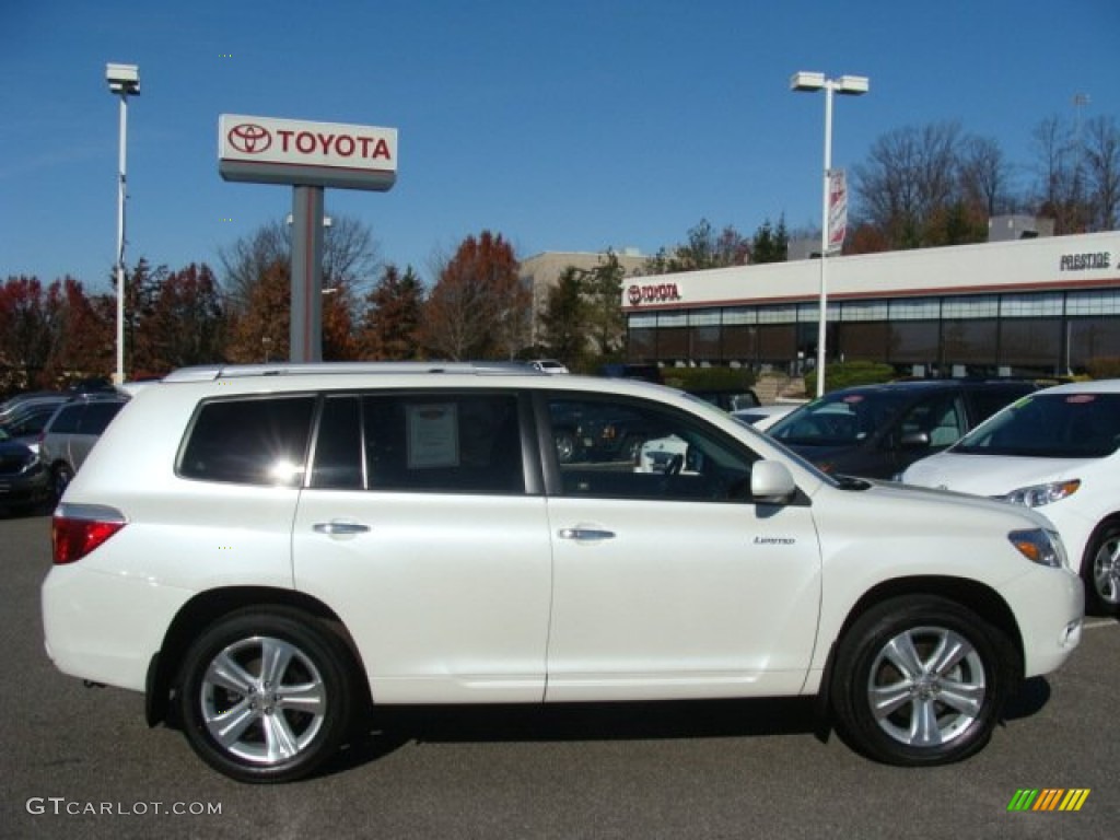 2009 Highlander Limited 4WD - Blizzard White Pearl / Ash photo #1