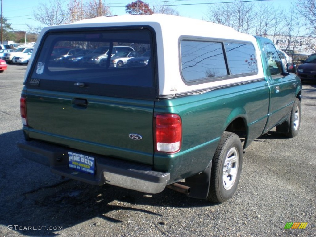 2000 Ranger XLT Regular Cab - Amazon Green Metallic / Medium Prairie Tan photo #5