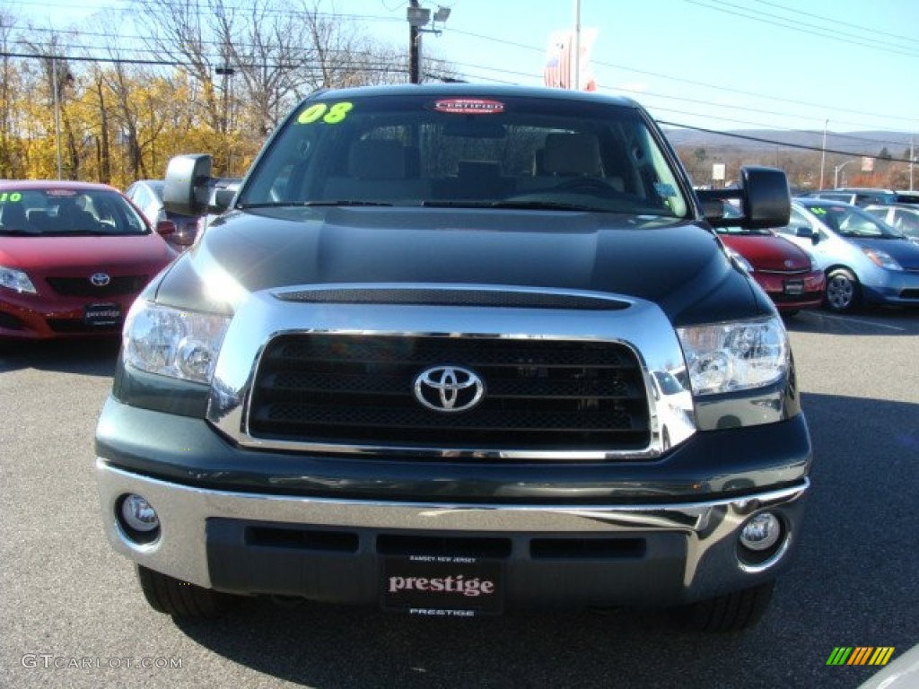 2008 Tundra TRD CrewMax 4x4 - Timberland Green Mica / Beige photo #2