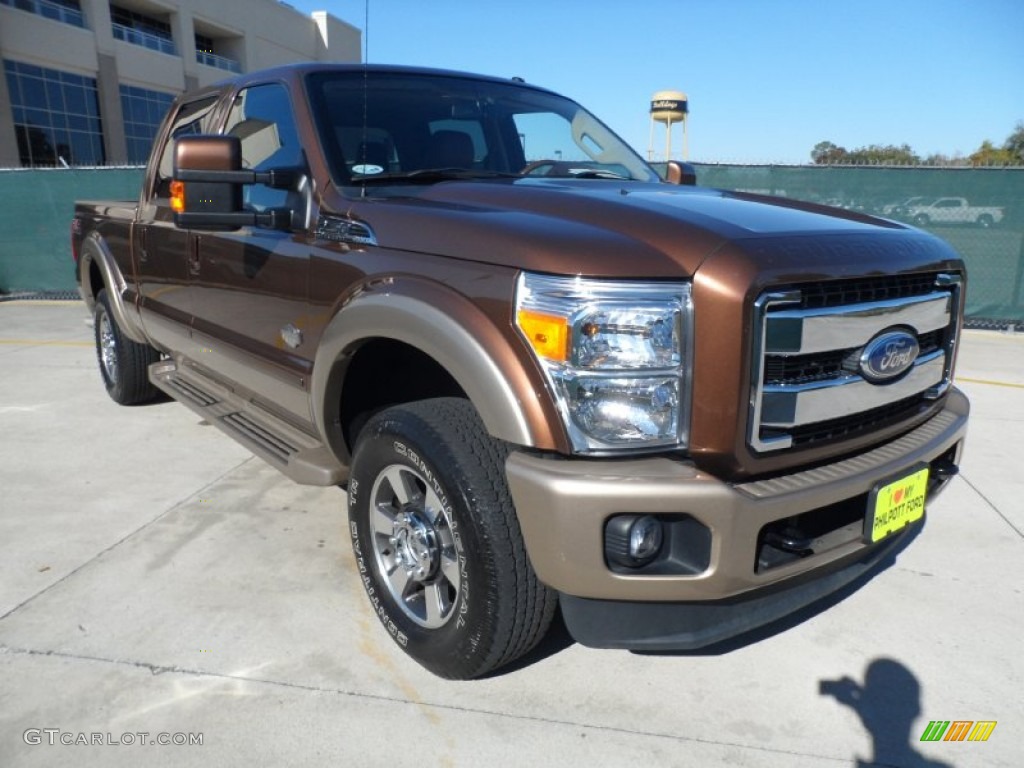 2011 F250 Super Duty King Ranch Crew Cab 4x4 - Golden Bronze Metallic / Chaparral Leather photo #1