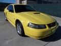 2001 Zinc Yellow Metallic Ford Mustang V6 Coupe  photo #1