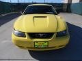2001 Zinc Yellow Metallic Ford Mustang V6 Coupe  photo #8