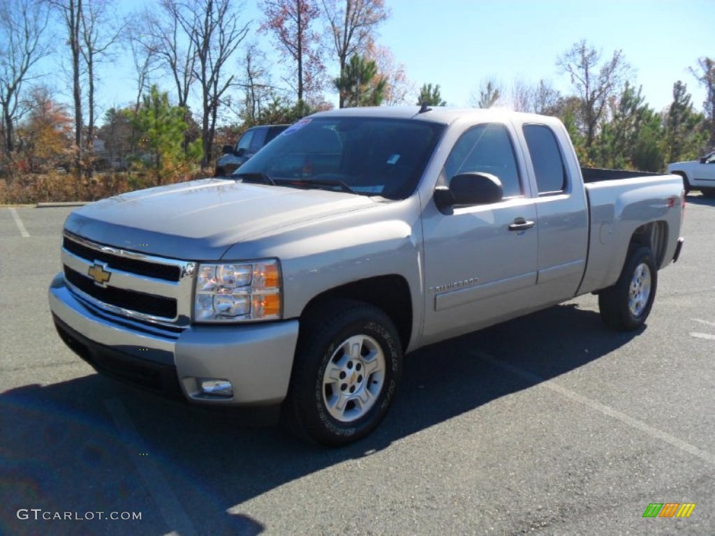 2008 Silverado 1500 LT Extended Cab 4x4 - Silver Birch Metallic / Ebony photo #1