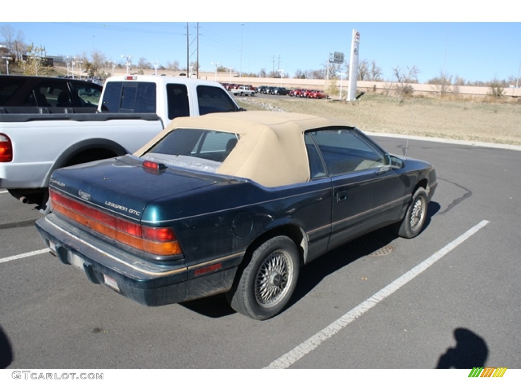 1994 LeBaron GTC Convertible - Emerald Green Metallic / Tan photo #2