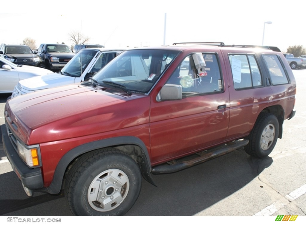 1990 Pathfinder SE 4x4 - Cherry Red Pearl / Red photo #2