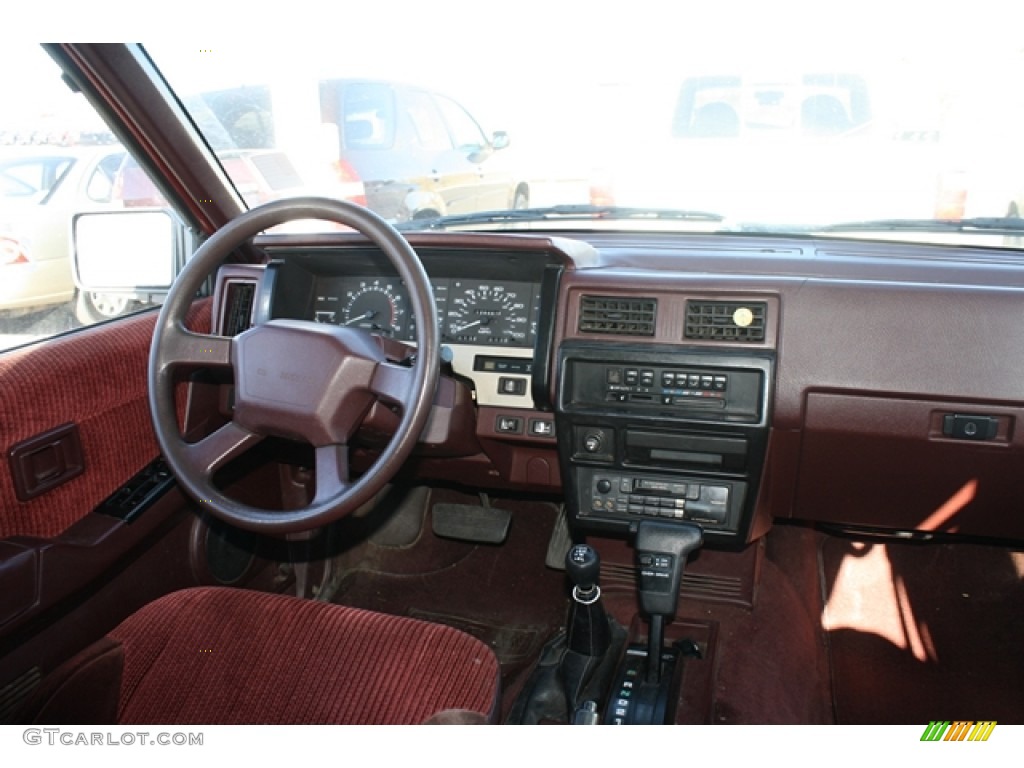 1990 Nissan Pathfinder SE 4x4 Red Dashboard Photo #56744015