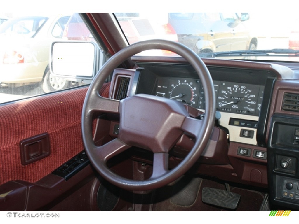 1990 Nissan Pathfinder SE 4x4 Red Steering Wheel Photo #56744025