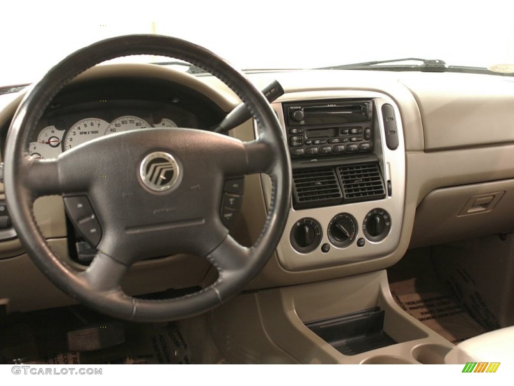 2003 Mercury Mountaineer Convenience AWD Medium Dark Parchment Dashboard Photo #56745906