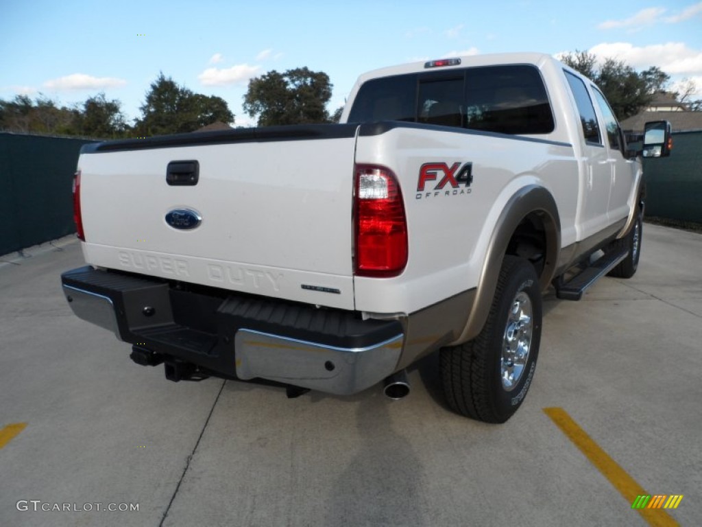 White Platinum Metallic Tri-Coat 2012 Ford F250 Super Duty Lariat Crew Cab 4x4 Exterior Photo #56745996