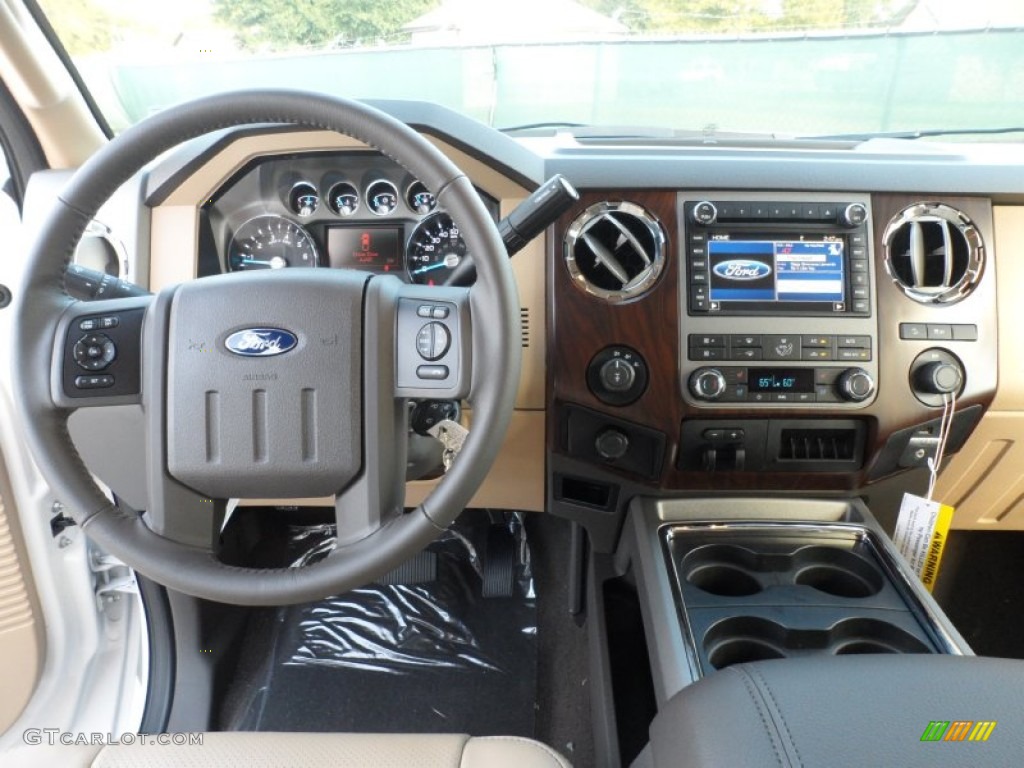 2012 Ford F250 Super Duty Lariat Crew Cab 4x4 Adobe Dashboard Photo #56746218
