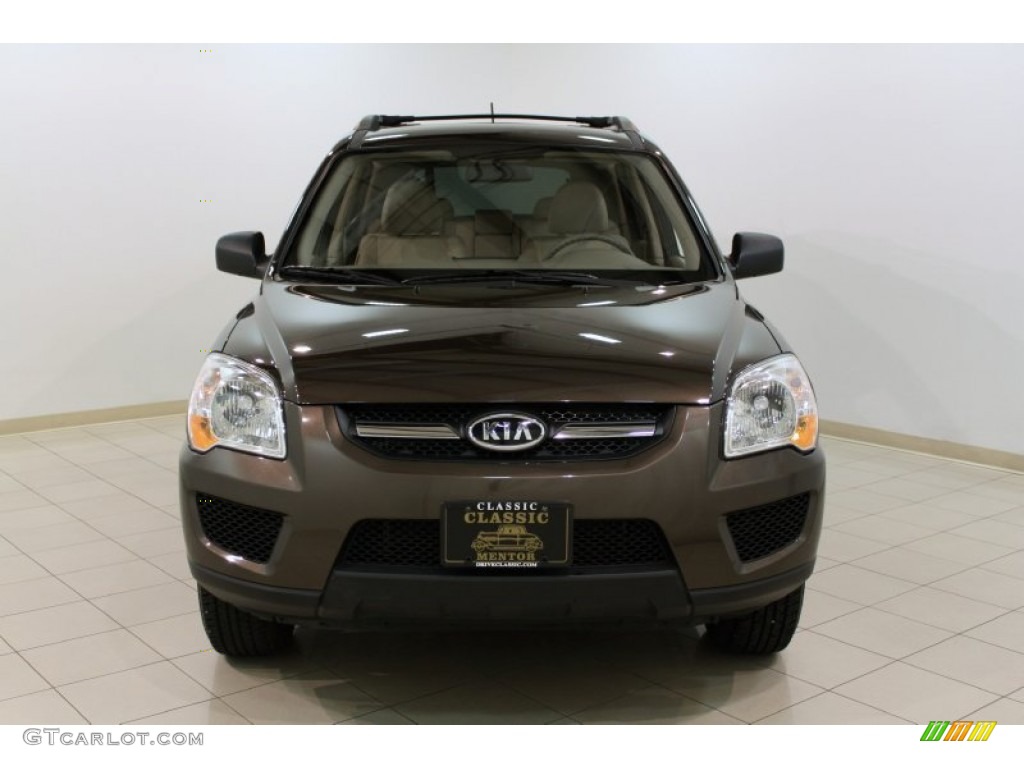 2009 Sportage LX - Smokey Brown / Beige photo #2