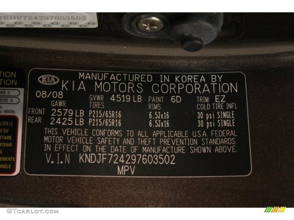2009 Sportage LX - Smokey Brown / Beige photo #19