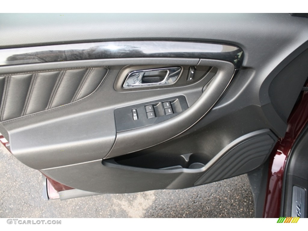 2011 Ford Taurus Limited AWD Charcoal Black Door Panel Photo #56747523