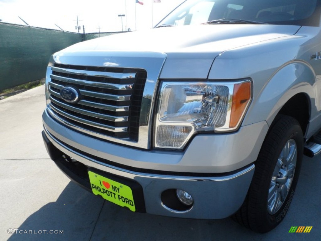 2011 F150 XLT SuperCrew - Ingot Silver Metallic / Steel Gray photo #10