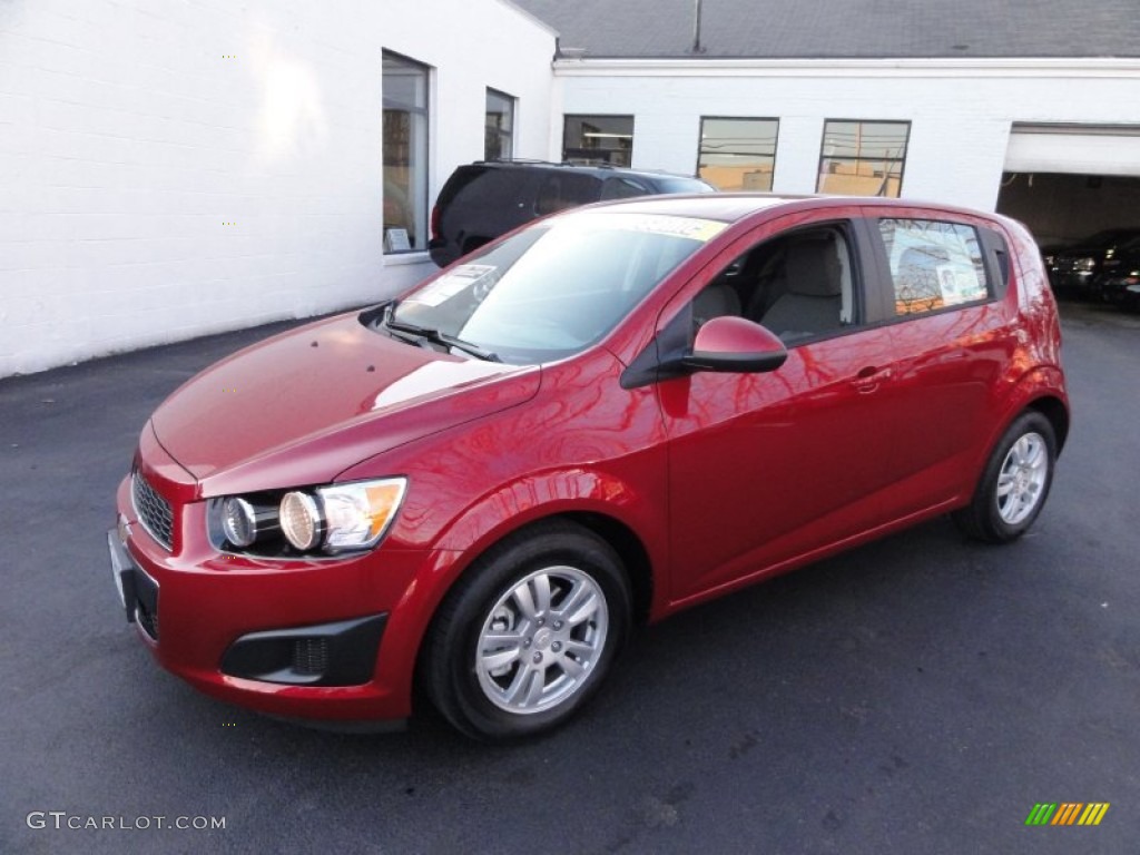 Crystal Red Tintcoat 2012 Chevrolet Sonic LS Hatch Exterior Photo #56748219