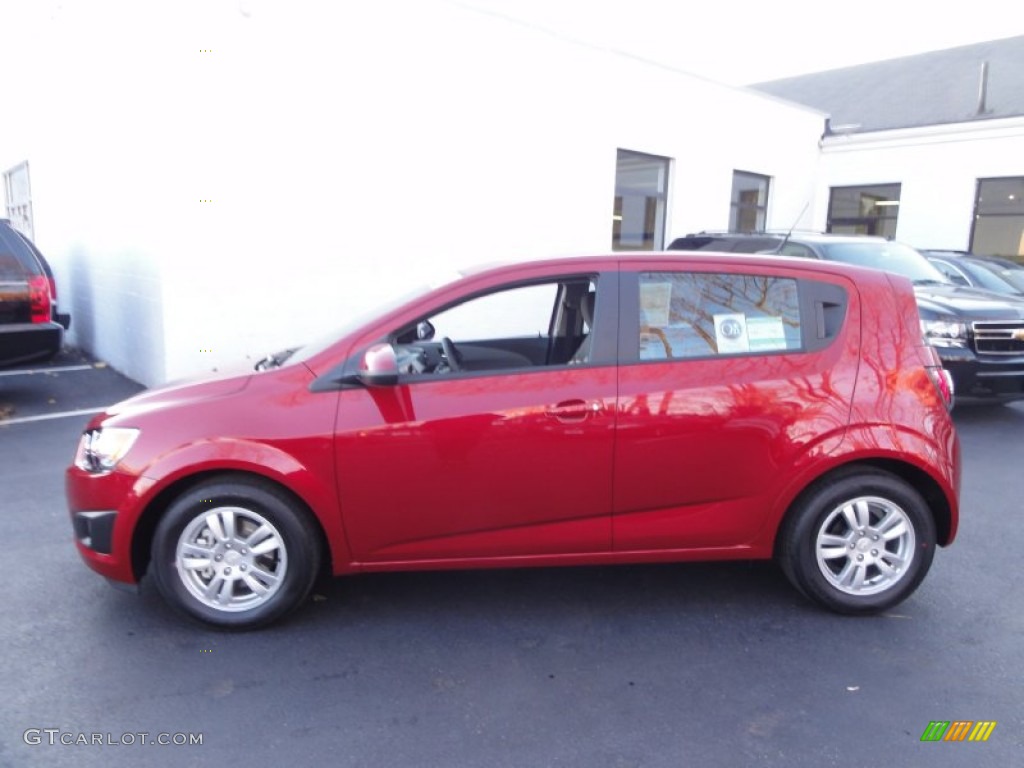 Crystal Red Tintcoat 2012 Chevrolet Sonic LS Hatch Exterior Photo #56748235