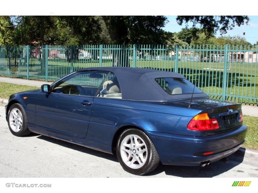 2004 3 Series 325i Convertible - Mystic Blue Metallic / Sand photo #6