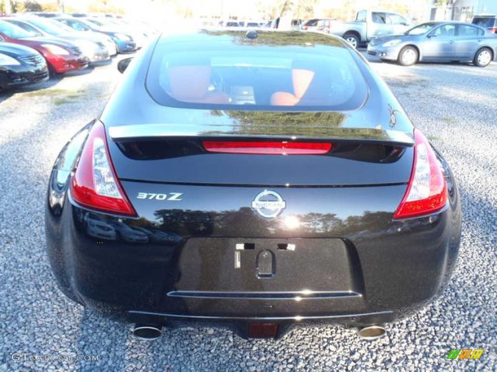 2012 370Z Touring Coupe - Magnetic Black / Persimmon photo #4