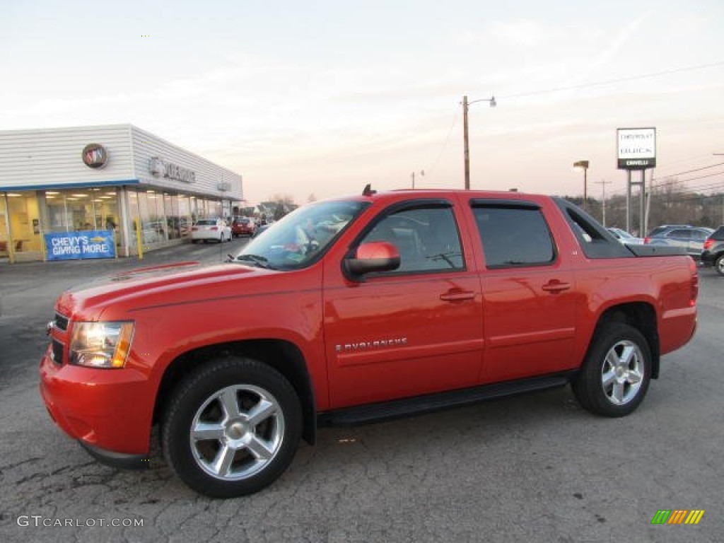 2009 Avalanche LT 4x4 - Inferno Orange Metallic / Ebony photo #1