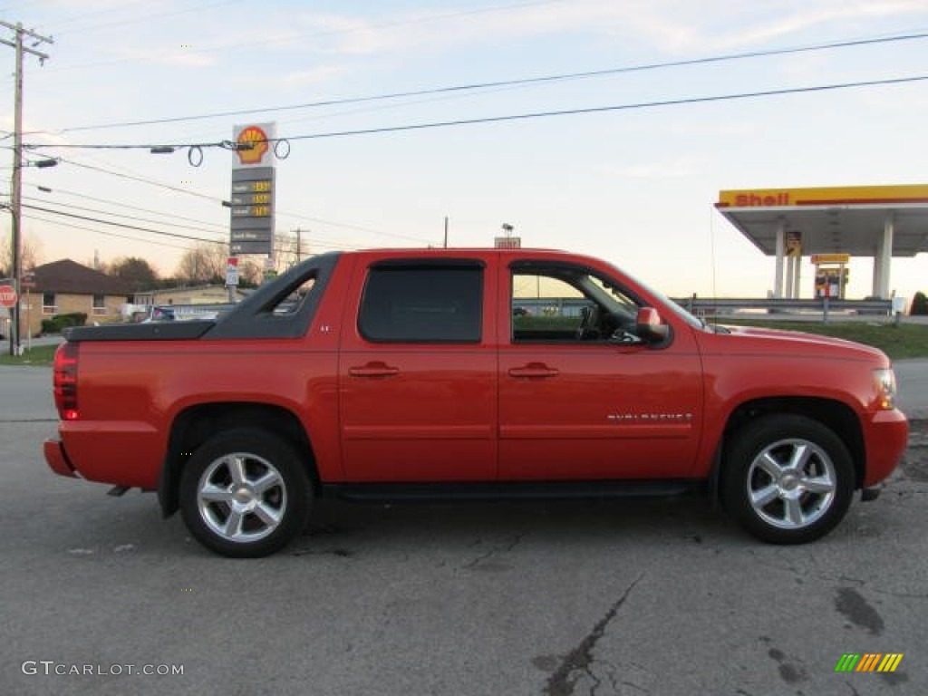 2009 Avalanche LT 4x4 - Inferno Orange Metallic / Ebony photo #4