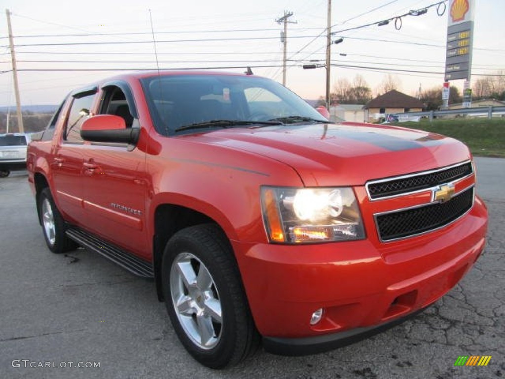 2009 Avalanche LT 4x4 - Inferno Orange Metallic / Ebony photo #5