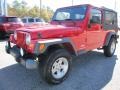 2006 Flame Red Jeep Wrangler Unlimited 4x4  photo #3