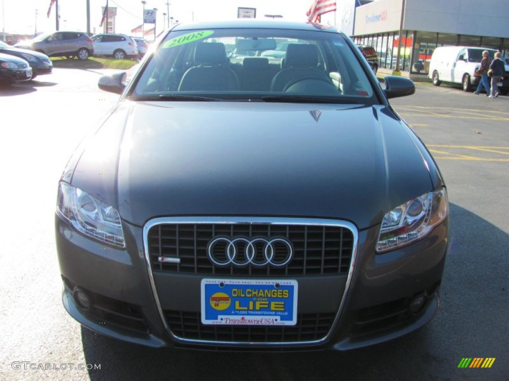 2008 A4 2.0T quattro S-Line Sedan - Dolphin Grey Metallic / Beige photo #22