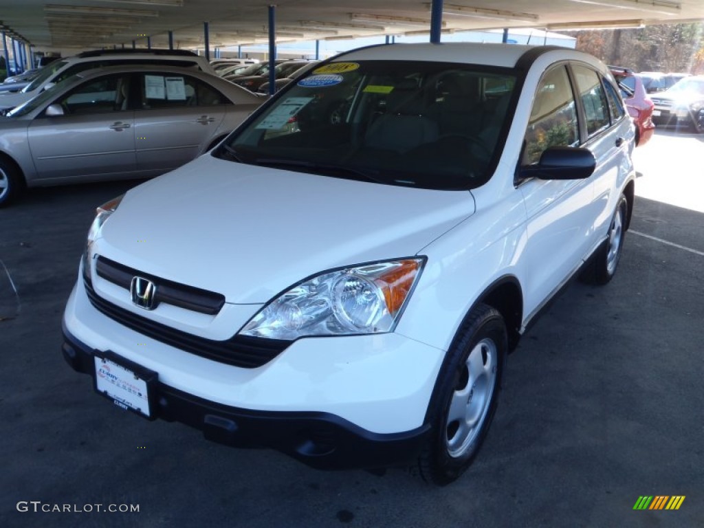 2008 CR-V LX 4WD - Taffeta White / Gray photo #23