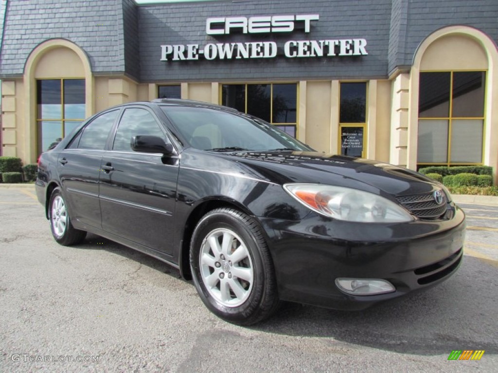 2004 Camry XLE V6 - Black / Taupe photo #5