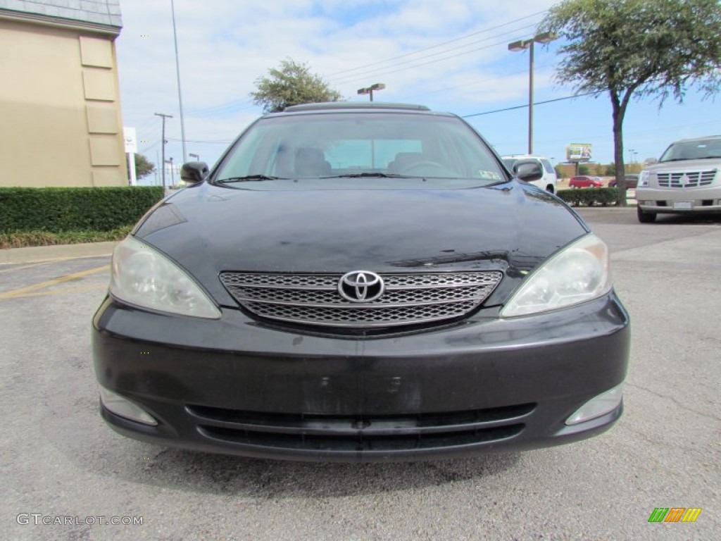 2004 Camry XLE V6 - Black / Taupe photo #6