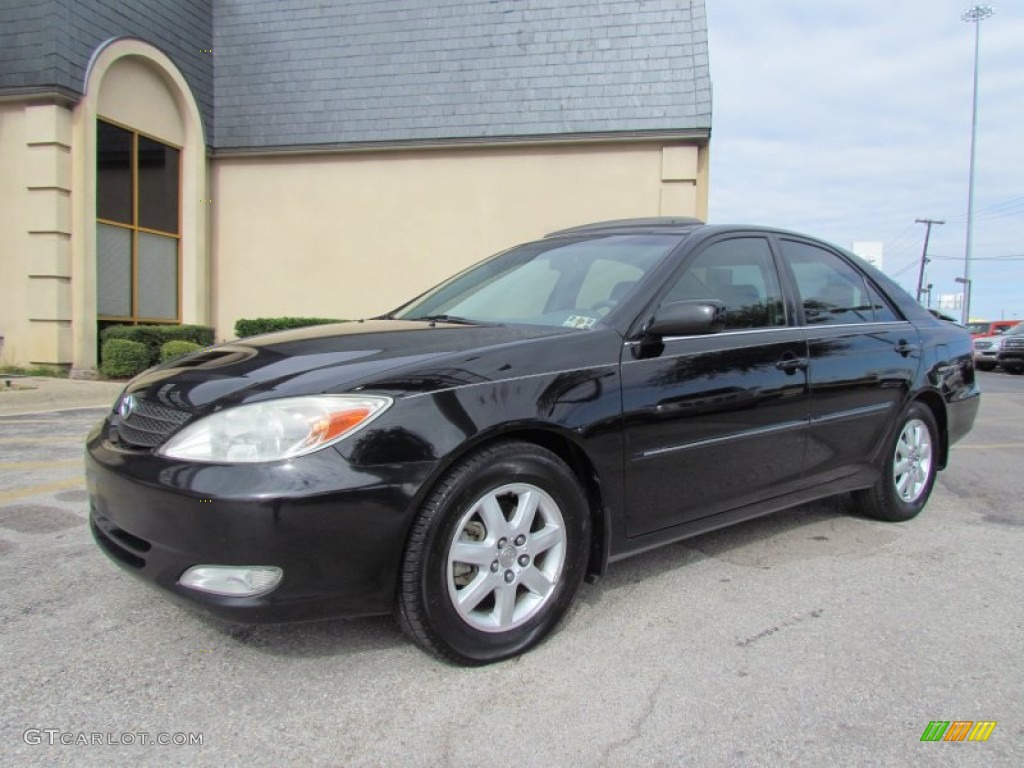 2004 Camry XLE V6 - Black / Taupe photo #7