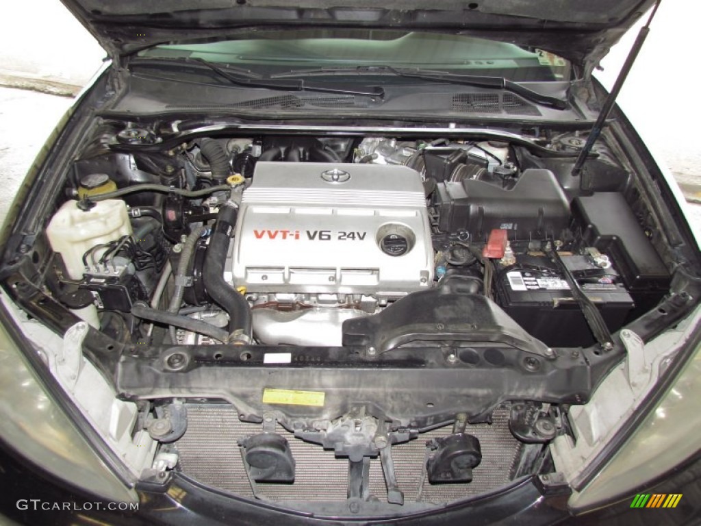 2004 Camry XLE V6 - Black / Taupe photo #18