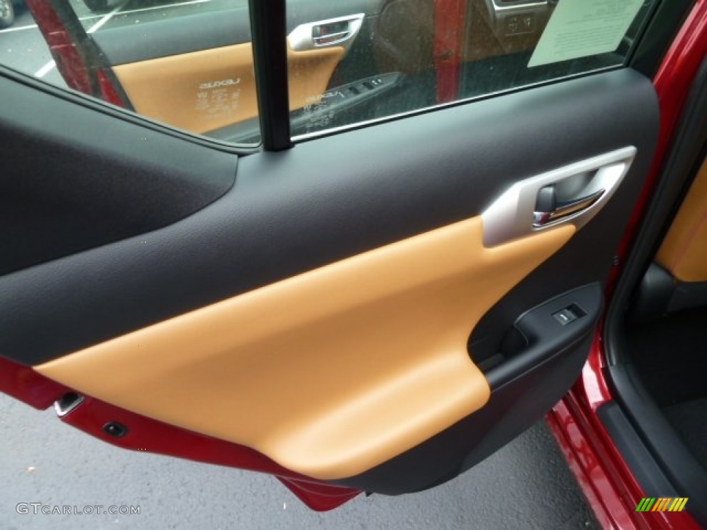 2012 Lexus CT 200h Hybrid Premium Caramel Nuluxe Door Panel Photo #56758749
