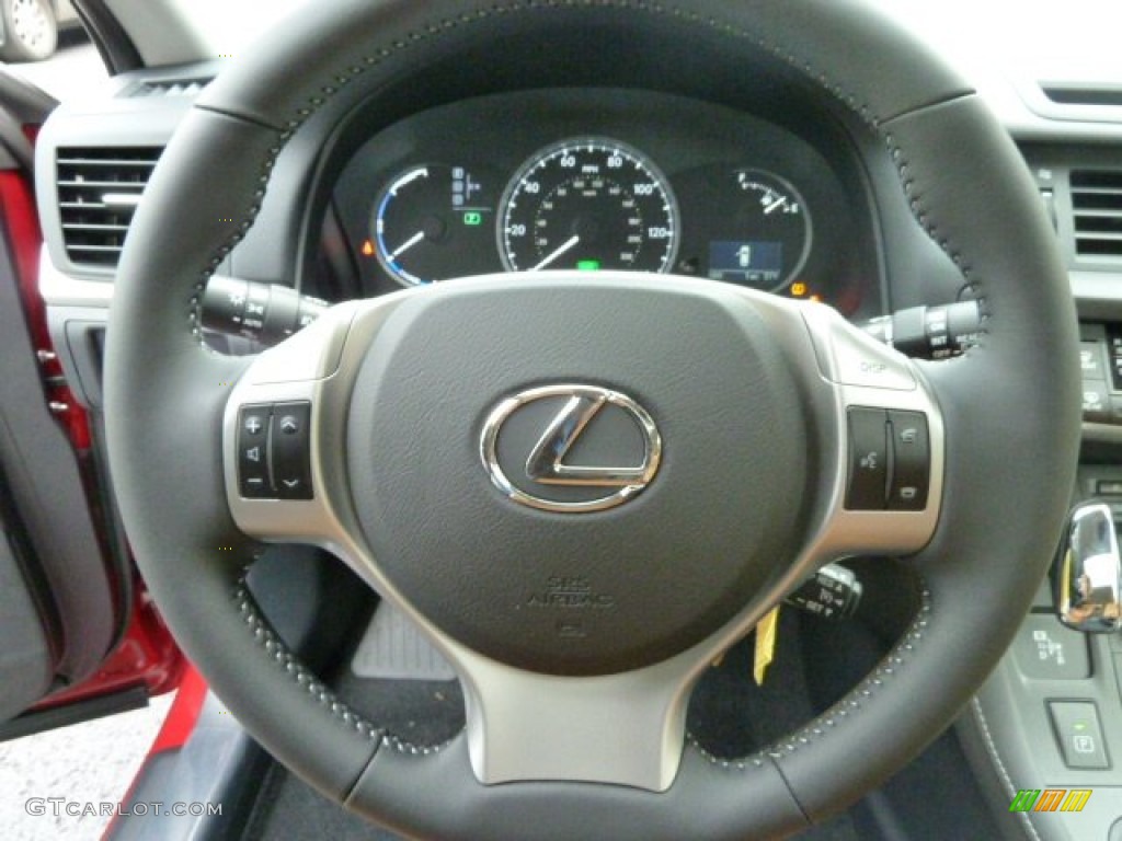 2012 Lexus CT 200h Hybrid Premium Caramel Nuluxe Steering Wheel Photo #56758775