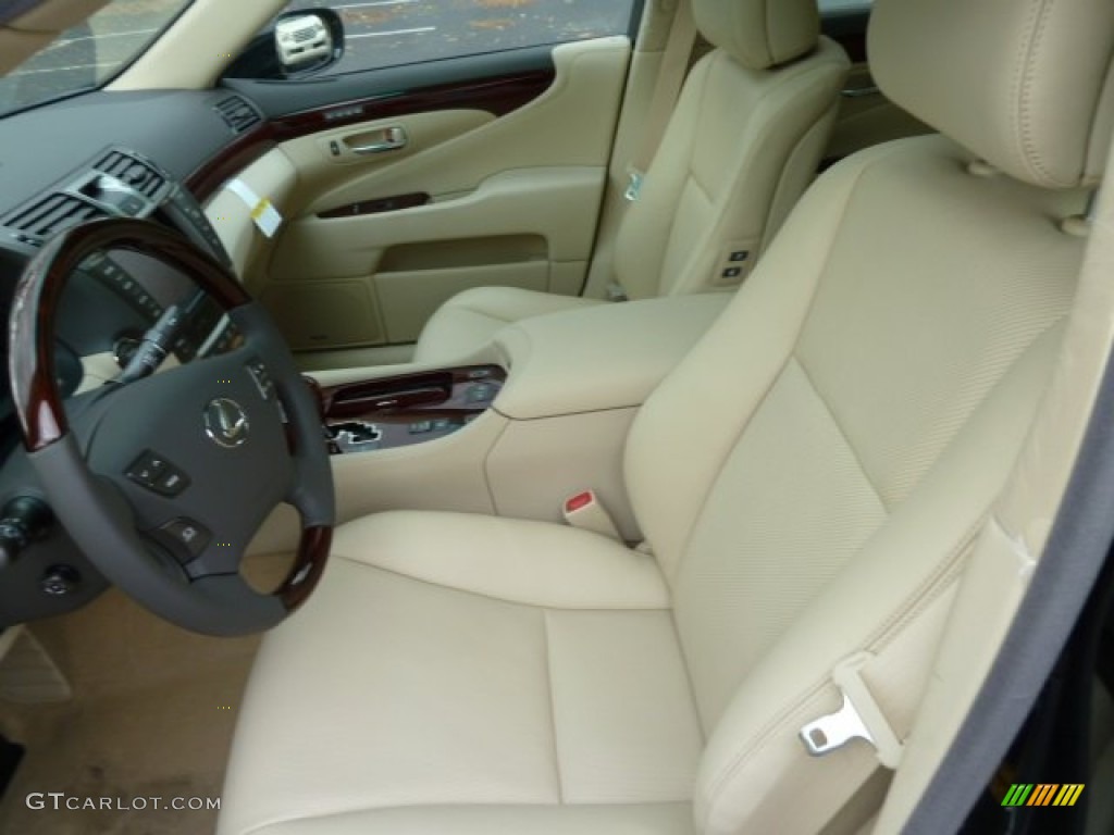 Parchment/Medium Brown Walnut Interior 2012 Lexus LS 460 AWD Photo #56759094