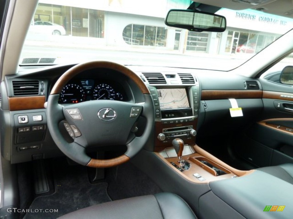 2011 Lexus LS 460 AWD Black/Medium Brown Dashboard Photo #56759340