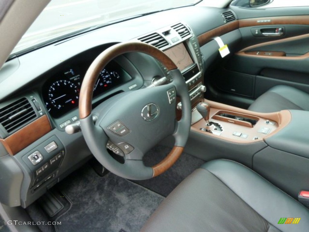 Black/Medium Brown Interior 2011 Lexus LS 460 AWD Photo #56759352