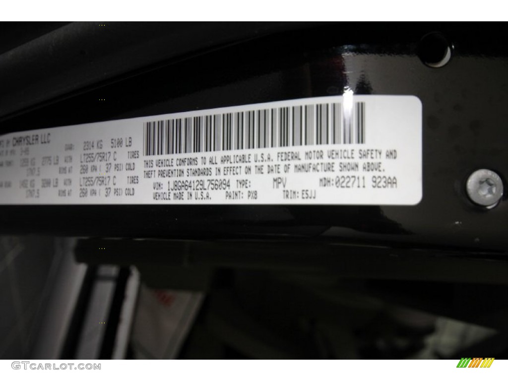 2009 Wrangler Color Code PX8 for Black Photo #56760063