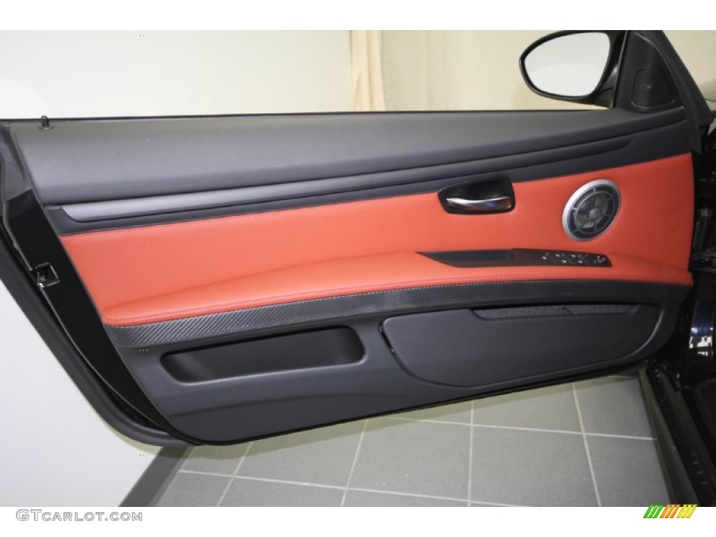 2012 BMW M3 Convertible Fox Red/Black/Black Door Panel Photo #56760243