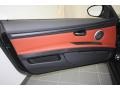 2012 BMW M3 Fox Red/Black/Black Interior Door Panel Photo