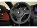 2012 BMW M3 Fox Red/Black/Black Interior Steering Wheel Photo