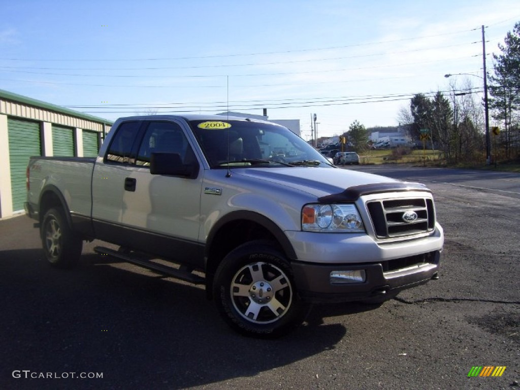 2004 F150 FX4 SuperCab 4x4 - Silver Metallic / Black photo #3