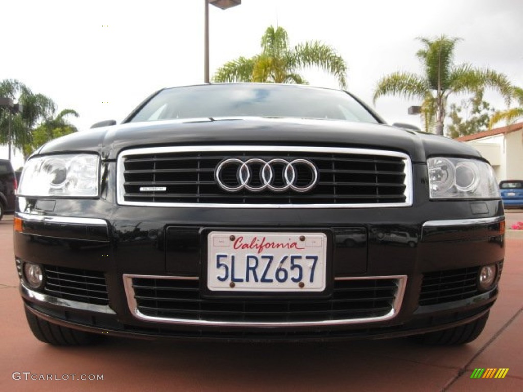 2005 A8 L 4.2 quattro - Brilliant Black / Black/Amaretto photo #2