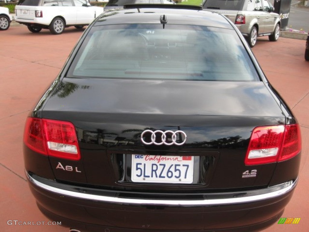 2005 A8 L 4.2 quattro - Brilliant Black / Black/Amaretto photo #4