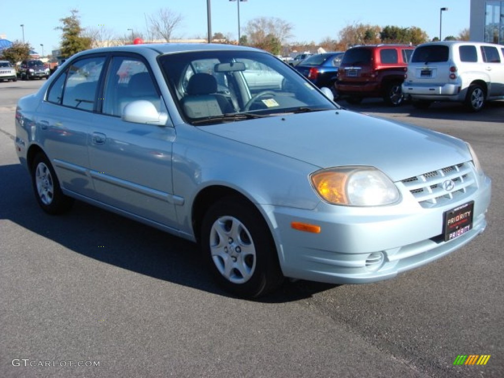 2005 Accent GLS Sedan - Glacier Blue / Gray photo #7